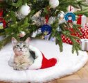 Pure white plush Christmas tree skirt 78cm 90cm