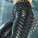 High Waist Iron Weave Print Push Up Yoga