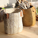 Hand woven basket flower rattan