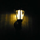 Outdoor solar hexagonal wall light