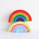 Jigsaw Puzzle Large 12-piece Arch Bridge Rainbow Building