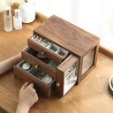 Walnut Four-drawing Jewelry Box Chinese Style European