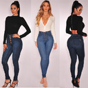 Autumn high selling ladies jeans waist sexy female