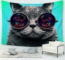 Cute Cat Tapestry Living Room House Decoration Wall