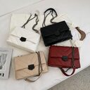 Embroidery Thread Small PU Leather Crossbody Bags