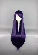 Long Straight Hair Cosplay Wig 80cm High Temperature