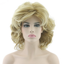 High temperature silk curly wigs European and American