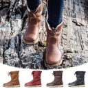 Women Snow Boots Woman Winter Fur Plush Lace