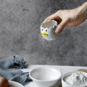 Cute Chicken Ceramic Egg White Separator Kitchen Accessories