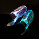 Fiber Optic LED Shoes USB Recharge Glowing Sneakers