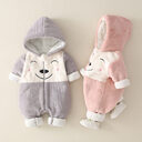 Baby''s Jumpsuit winter thickened cotton padded jacket baby