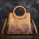 Leather handbags hand-painted suede retro craft trend ladies