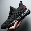 Men's shoes summer breathable flying woven mesh gym