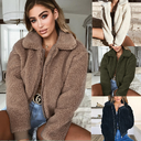 plus velvet thick lapel short jacket women's long-sleeved