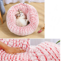 Pet Bed Soft Non-Slip Plush Kennel Round Cat
