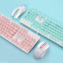 N518 cable steampunk retro mouse and keyboard set