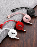 Telescopic three-in-one charging line mobile phone multi-function multi-head