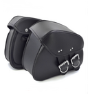 Black PU Leather Luggage Bags Motorcycle Saddlebags Saddle