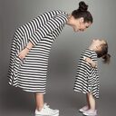 Family Clothing Matching Mother And Daughter Clothes Striped