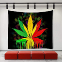 Blankigra Grass Hemp Leaf Tapestry Wall-mounted