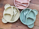 Baby Bowl Spoon Fork Feeding Food Tableware Cartoon