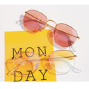 Retro Street Sunglasses Transparent Ocean