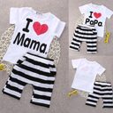 Short-sleeved T-shirt print kids suit