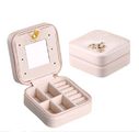 Creative travel portable jewelry box earrings storage leather