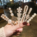 Pearl clip headdress hair
