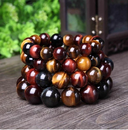 Tiger Eye Bracelet Natural Crystal Stone Buddha Bead