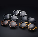 New men's polarized sunglasses Vintage round frame fashion