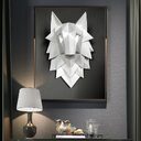 House statue decoration accessories 3D abstract wolf head