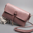 Leather bag buttons Korea new fashion shoulder ladies
