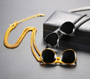 18k gold plated men jewelry cool sunglass pendant