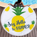 Round printed beach towel shawl