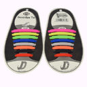 16pcs Silicone Shoelaces Elastic Shoe Laces