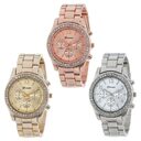 Diamond bracelet watch stainless steel belt Geneva alloy