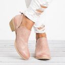 Spring Autumn Women Butterfly-knot Boots Slip-On Med High