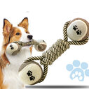 Pet Dumbbell Rope Tennis Ball Chew Toys Teeth