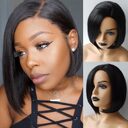 Short straight hair black
