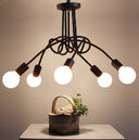 Iron Art Creative Minimalist Ceiling Lamp Tube Chandelier