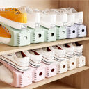 Double Shoes Shelf Cabinets Shoe Rack Stackable Storage