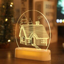 LED Fairy String Lights Battery USB 3D Santa