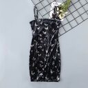 Sexy vintage retro velvet butterfly dress tight club