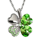 Crystal Clover Necklace Love