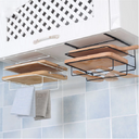Kitchen Double Layer Towel Rack Hanging Holder Cabinets