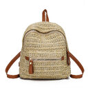 Straw backpack woven