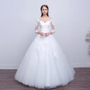 new shoulders Slim Qi wedding bride married dress