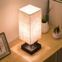 Table lamp linen square study bedside