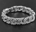 Full Diamond Cuban Chain Men's Bracelet Domineering Cool